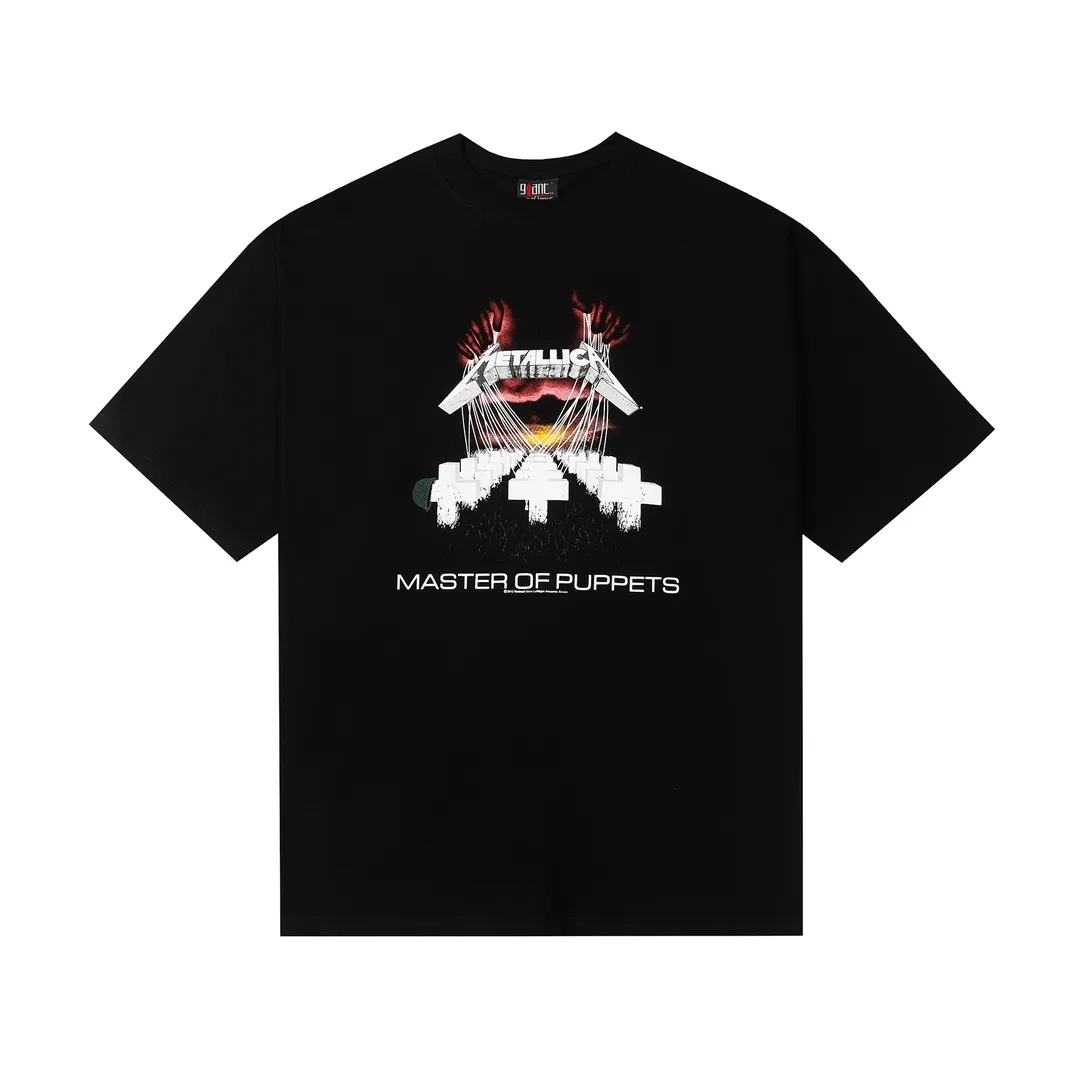 Saint Michael series retro trendy round neck short sleeves Model number: 3150P110 Color: black Size: S M L XL